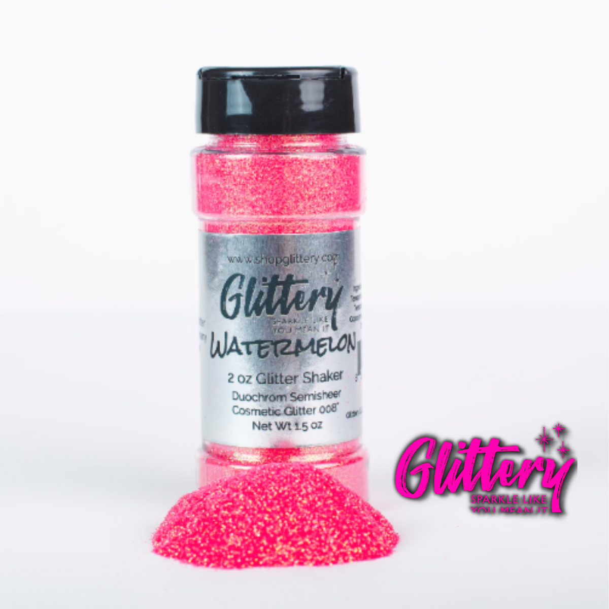 Watermelon Glitter, Cosmetic Grade, 1 oz Glitter, .008 Ultrafine