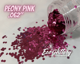 Biodegradable Peony Pink Cosmetic Grade Chunky Glitter .062", Festivals, Raves, Dance, Cruelty Free, Guilt Free Glitter
