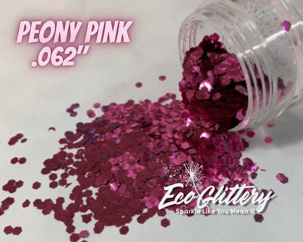Biodegradable Peony Pink Cosmetic Grade Chunky Glitter .062, Festival –  Glittery - Your #1 source for all kinds of glitter products!