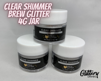 Clear Shimmer Food Grade Edible Brew Glitter 4g Jar