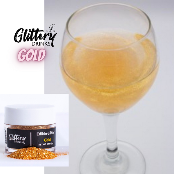 Glittery Drinks Gold Drink Glitter