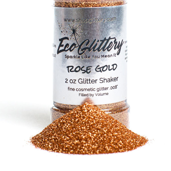 Rose Gold Biodegradable Glitter Cosmetic Glitter Body Safe glitter eyeshadow, glitter for lip gloss, tumbler glitter, compostable glitter