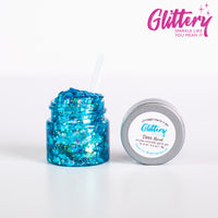 Deja Blue | Chunky Glitter Gel | Glittery Festival glitter .65oz | No Adhesive | No craft glitter| Aloe Gel |