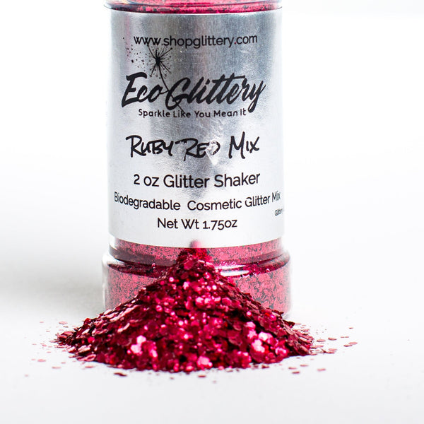 Ruby Red Mix- Chunky Glitter Mix Glitter for lip gloss, face, body