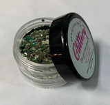 Compostable Jade Green Cosmetic Grade Chunky Glitter .062", Festival, Rave, Guilt-free glitter, cruelty free
