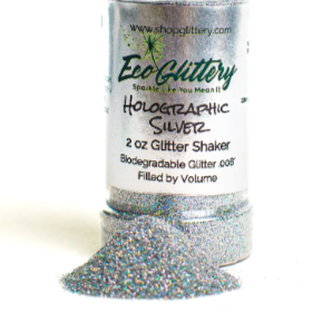Holographic Silver Biodegradable Glitter | Cosmetic Grade Glitter | .008 Ultrafine | Glitter for lip gloss, nails, makeup,resin, tumbler, soap