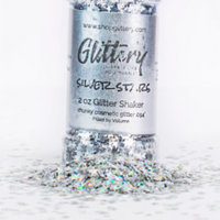 Holographic Silver Stars Biodegradable Glitter | Cosmetic Grade Glitter Stars | Made from Corn! Vegan glitter