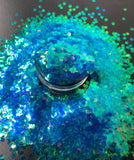 Caribbean Teal Glitter | Cosmetic Grade Semi-sheer Glitter | Blue glitter | .094 hex | For Face Body Hair | Tumbler Glitter | Resin glitter