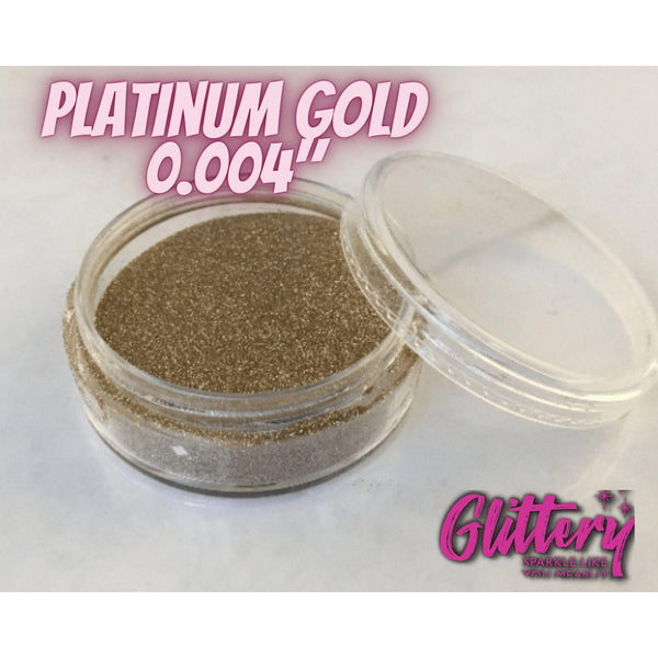 Platinum Gold Glitter - .004 Ultrafine Glitter Powder, Nails, Nail Glitter, Resin Glitter, Tumbler Glitter, DIY