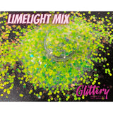 Limelight Chunky Glitter Mix Cosmetic Glitter for soap, resin glitter, lip gloss, face and nails | body safe glitter| tumbler glitter