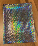 Holographic Silver Bubble Mailer| Pack of 12 | Size 8.5” x 12”
